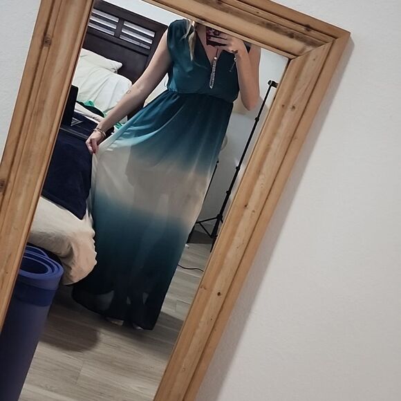 Sheer Maxi Dress with Lining - Picture 1 of 4